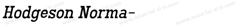 Hodgeson Norma字体转换